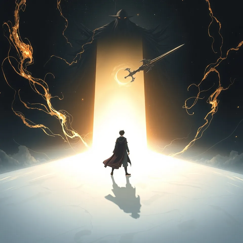 第4話「神話の終着駅と黄金の筆」の挿絵(AIによる生成)