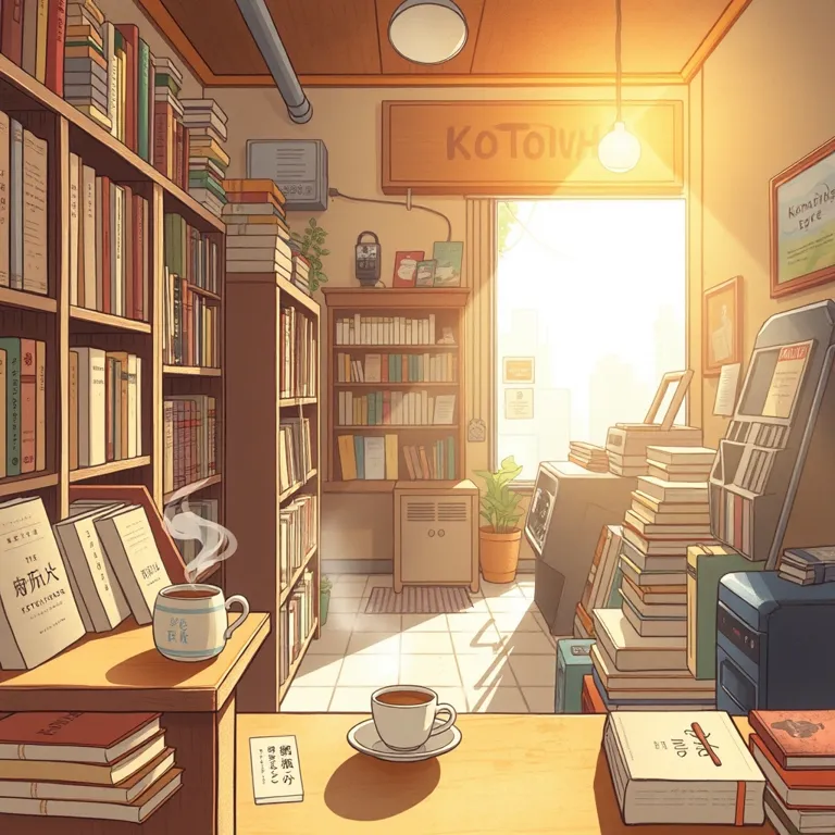 『ことのは本屋の、忘れもの案内所』の表紙(AIによる生成)