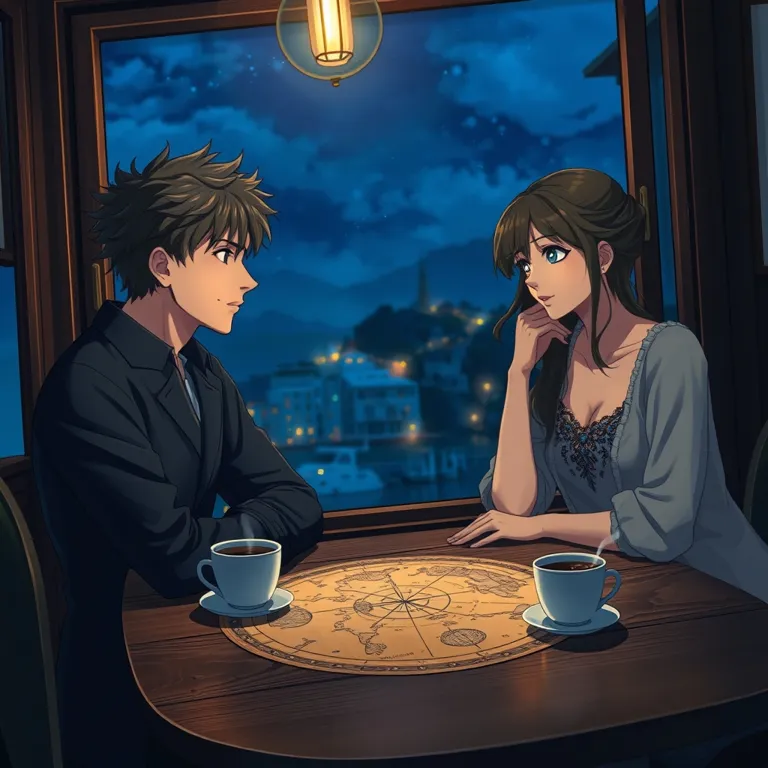 『藍夜の星図と、終着の残り香』の表紙(AIによる生成)