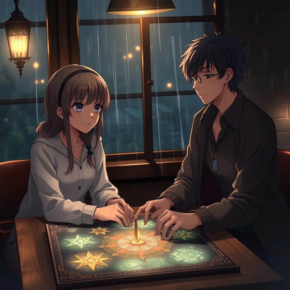 第2話「盤上の星図と共鳴」の挿絵(AIによる生成)