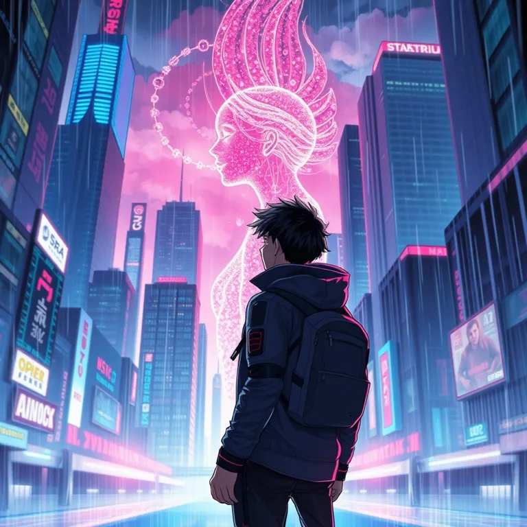 『ネオン・フライヤーの不眠症的デバッグ』の表紙(AIによる生成)