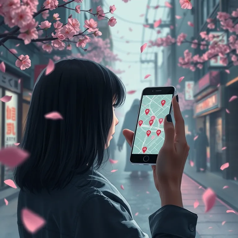 『拡散する桜、あるいは死の座標』の表紙(AIによる生成)
