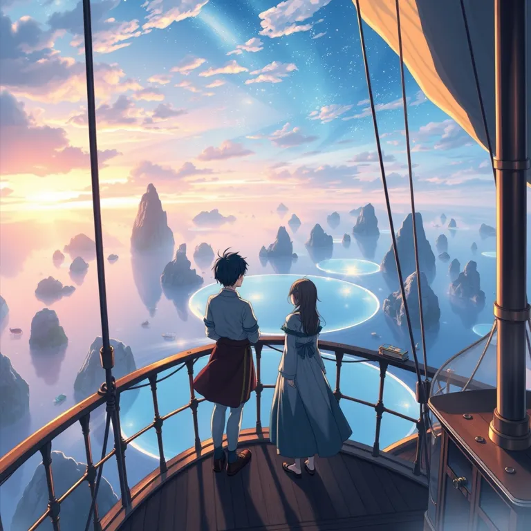 『星霜の航路と、鏡に映る約束の丘』の表紙(AIによる生成)