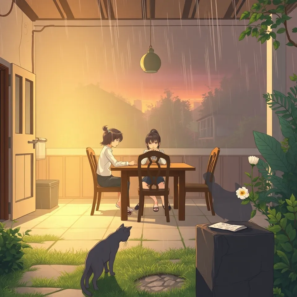 第10話「凪が遺した白い花」の挿絵(AIによる生成)