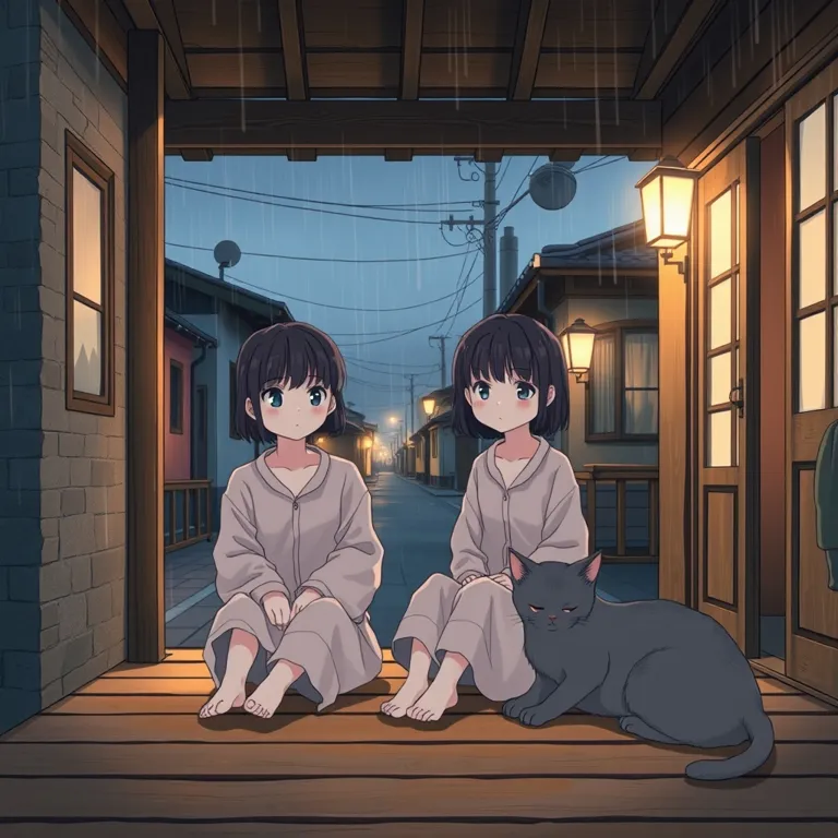 『雨上がりの、名前のない猫と』の表紙(AIによる生成)