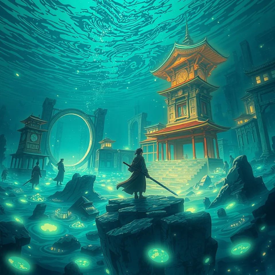 第4話「海底の記憶の墓場」の挿絵(AIによる生成)