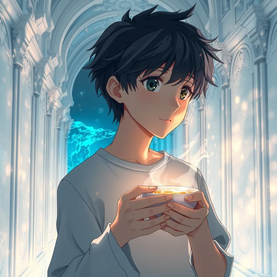 第4話「白亜の回廊と追憶の味」の挿絵(AIによる生成)