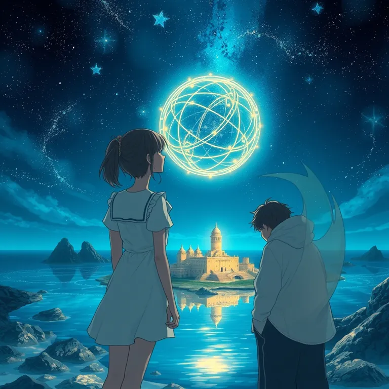 『星屑の天球儀と、深海に眠る約束』の表紙(AIによる生成)