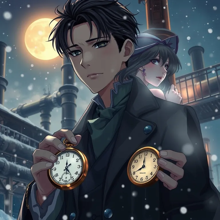『煤煙の刻、朧月夜に鳴る』の表紙(AIによる生成)