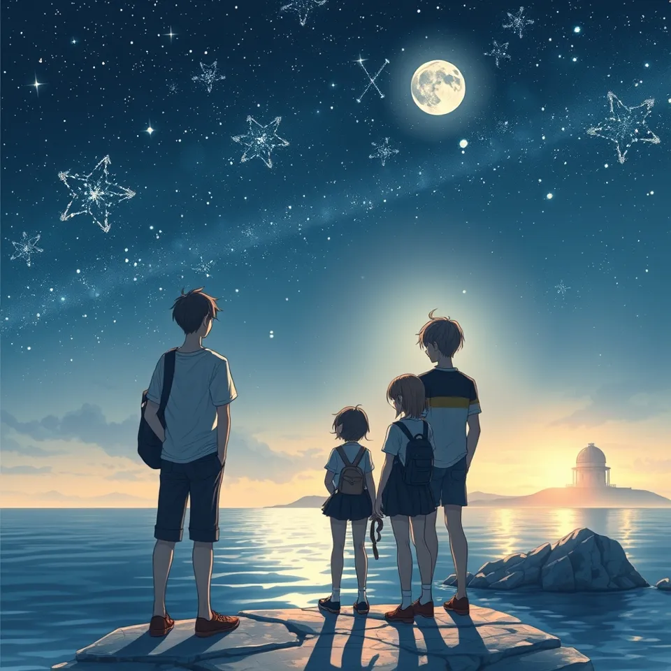 第7話「防波堤の決意と連星の形成」の挿絵(AIによる生成)