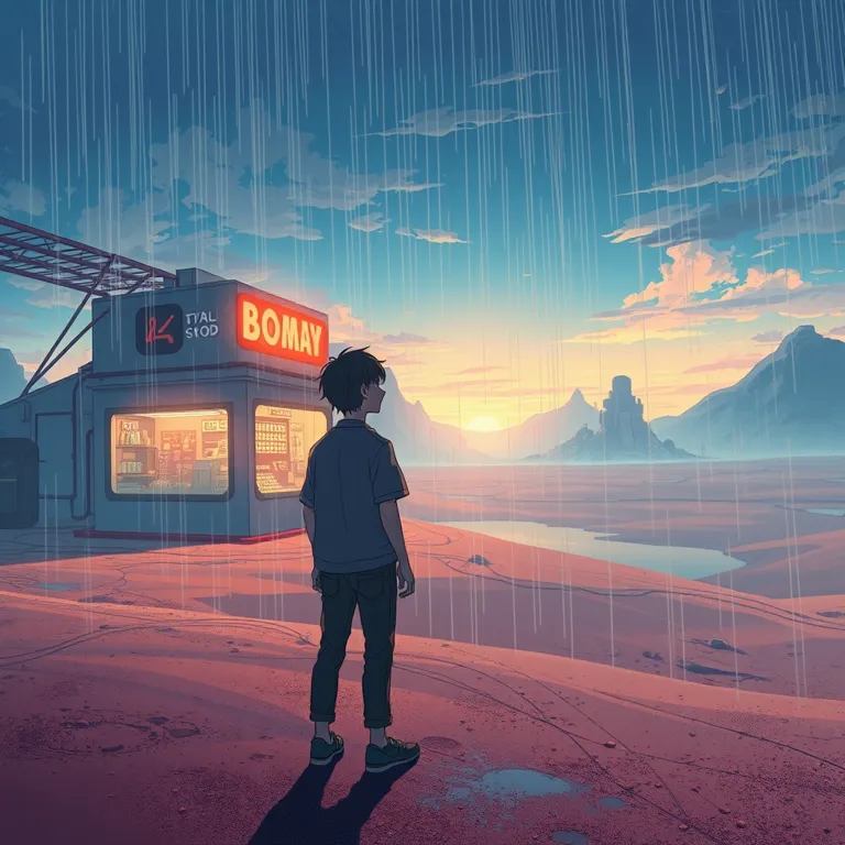 『回路の砂と、記憶の滴』の表紙(AIによる生成)