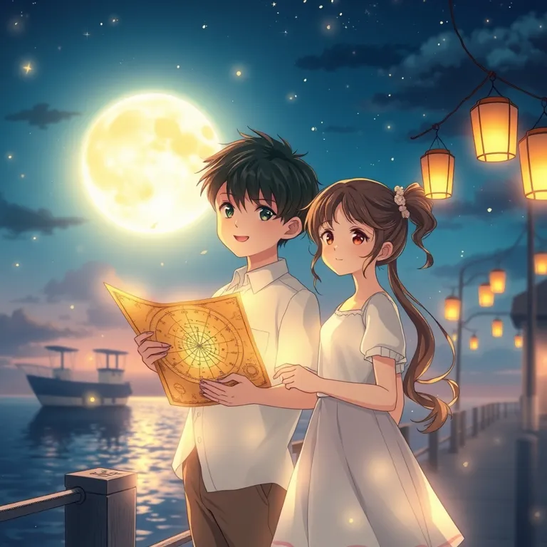 『星図をなぞる指先と、記憶の市場の淡い嘘』の表紙(AIによる生成)