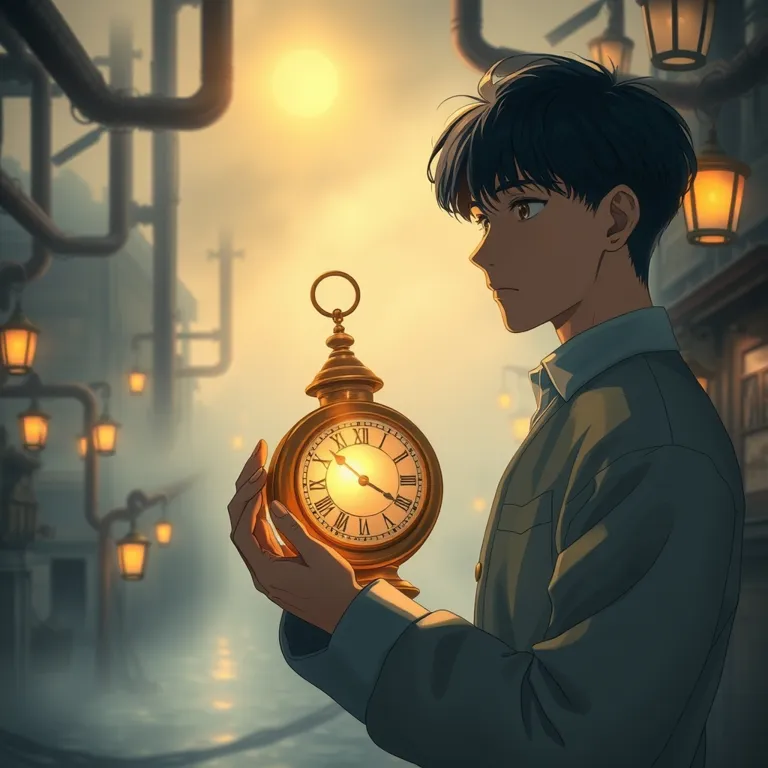 『真鍮の吐息と、淡い忘却の行方』の表紙(AIによる生成)