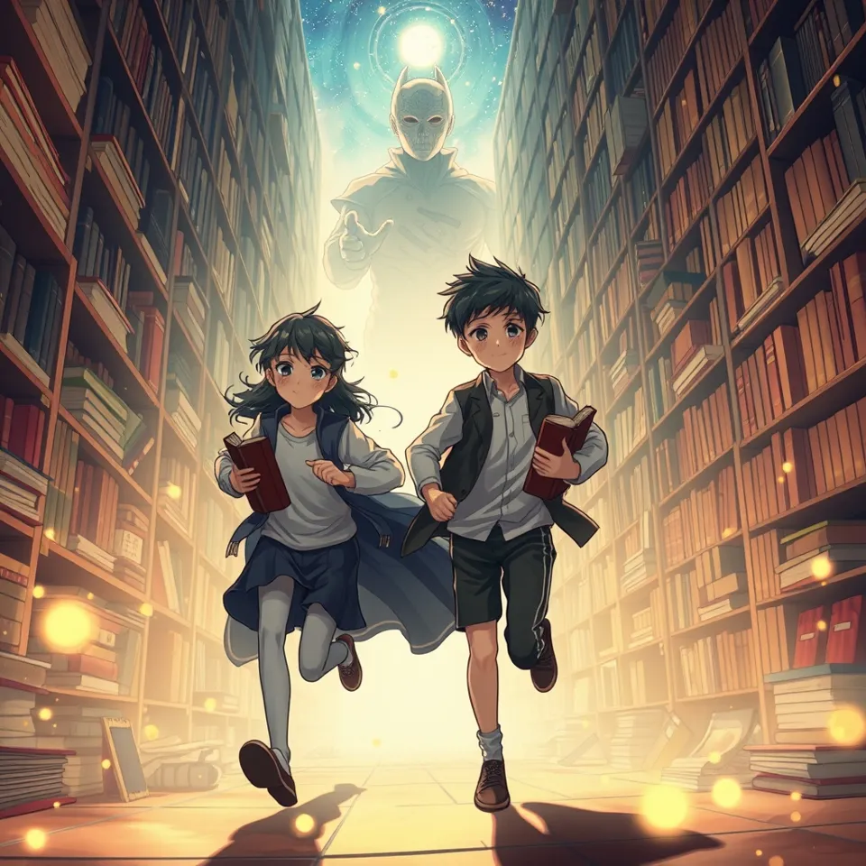 第6話「禁断の書庫と記憶の番人」の挿絵(AIによる生成)