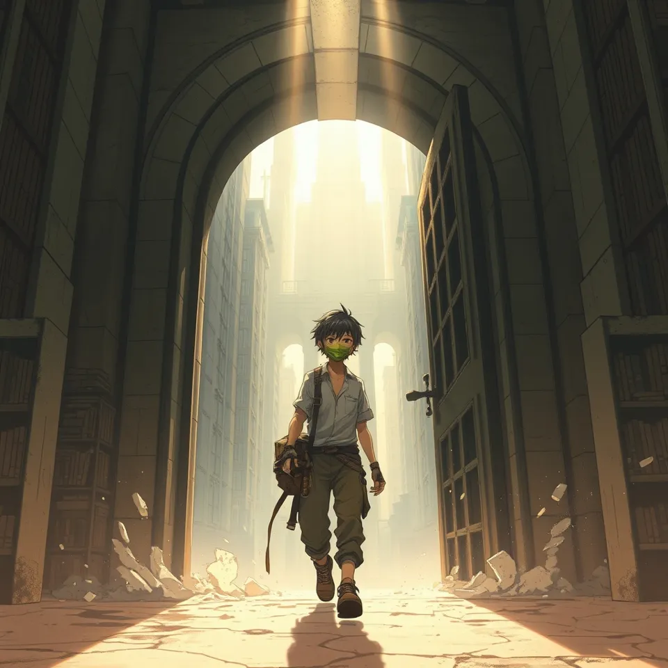 第2話「地下図書館への扉」の挿絵(AIによる生成)
