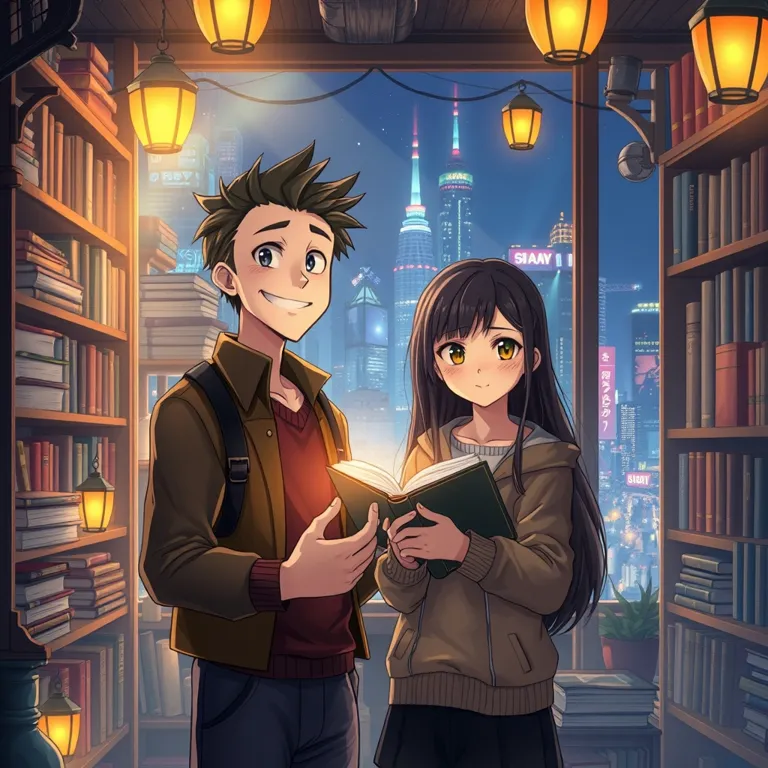 『不夜城の古本屋、本日も盛大に読み間違え中！』の表紙(AIによる生成)
