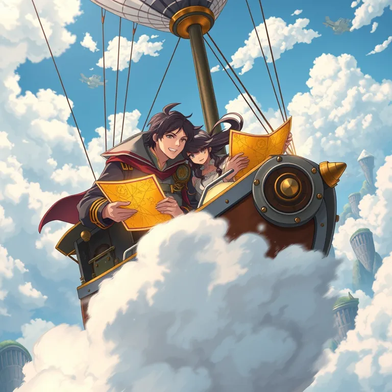 『ギア・チェイサー：絶空の黄金航路』の表紙(AIによる生成)