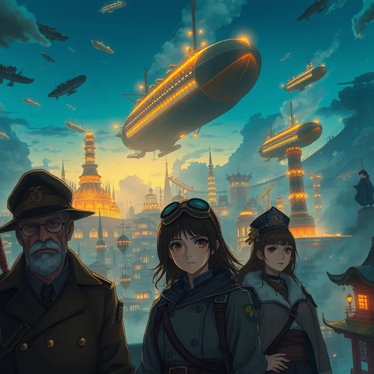 『蒼天の轍と、不夜の都』の表紙(AIによる生成)