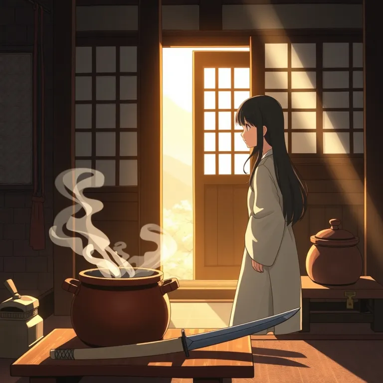 『湯気の向こうに、あなたと』の表紙(AIによる生成)