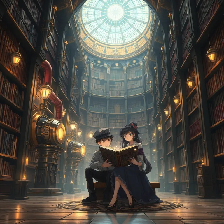 『星屑の地下書庫と、真鍮の呼吸』の表紙(AIによる生成)