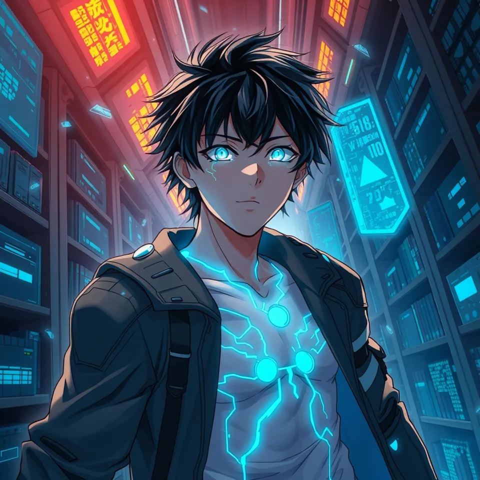 第3話「地下図書館の脱出と覚醒」の挿絵(AIによる生成)