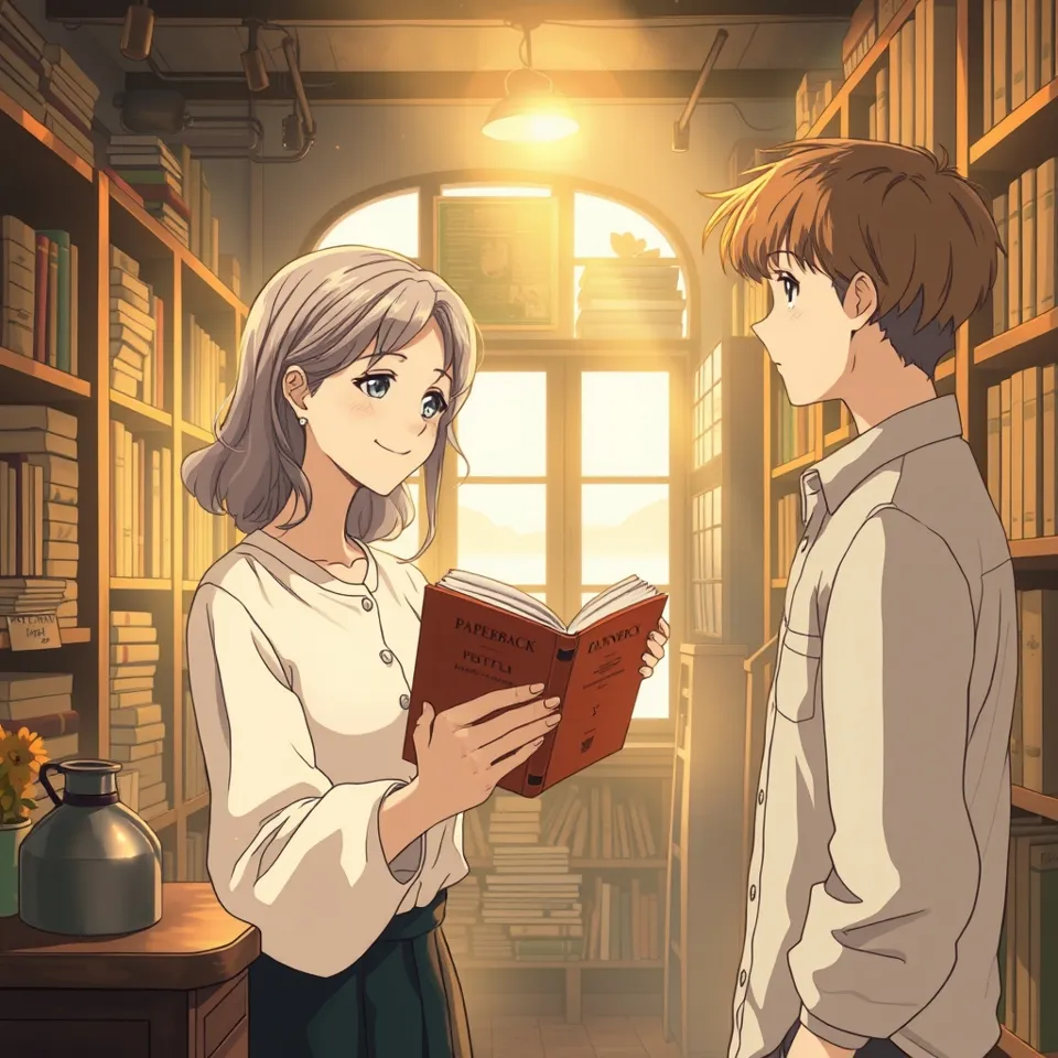 第2話「詩集と白石栞」の挿絵(AIによる生成)