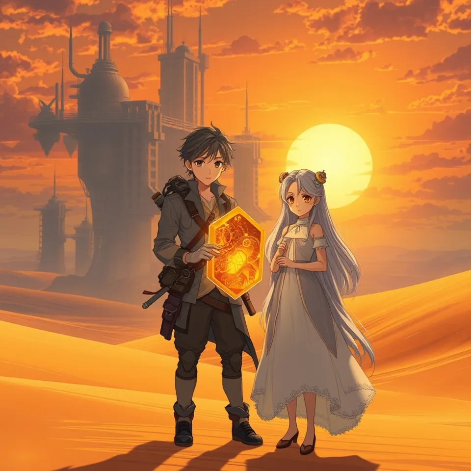 第8話「琥珀色の種と新たな旅路」の挿絵(AIによる生成)