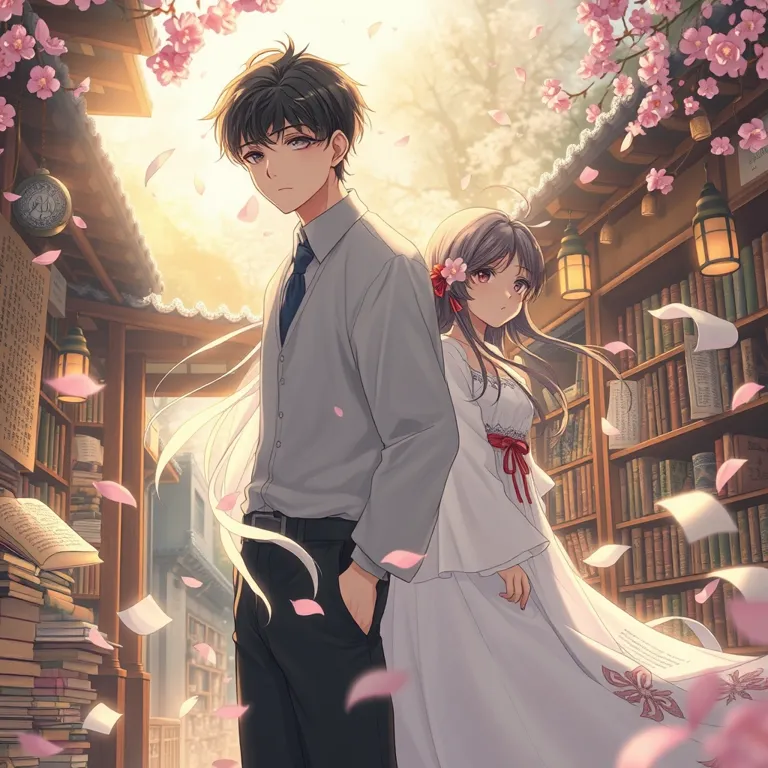 『花霞の栞』の表紙(AIによる生成)