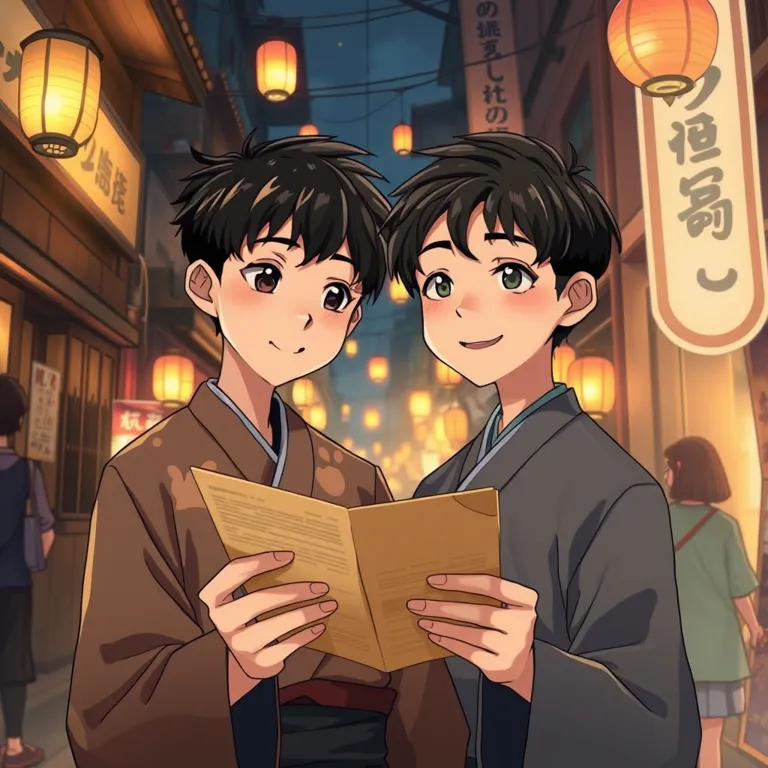 『忘却の市と人情の灯』の表紙(AIによる生成)