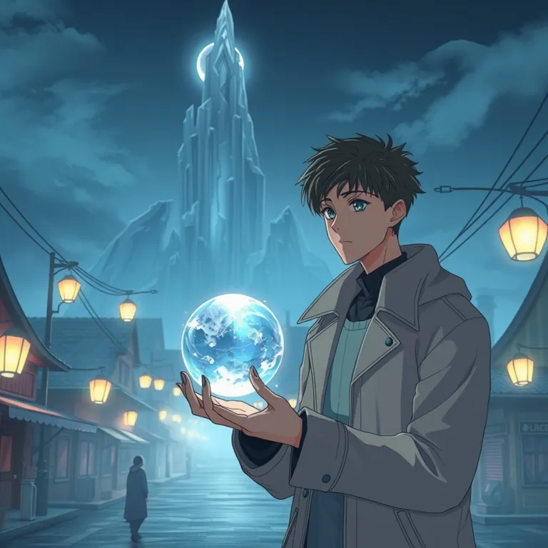 『氷の記憶を溶かす夜』の表紙(AIによる生成)