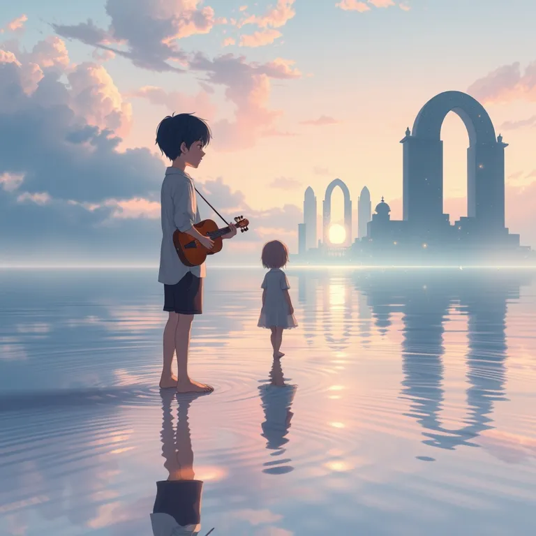 『残響のプリズム、海底に沈む旋律』の表紙(AIによる生成)