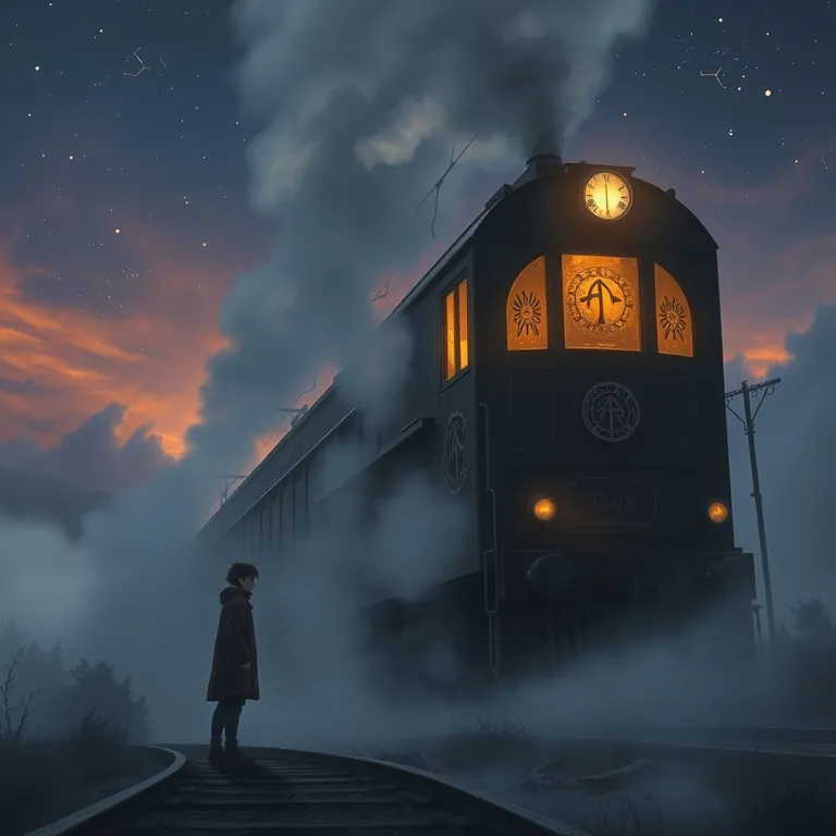 『刻印の灰、忘却の終着駅』の表紙(AIによる生成)